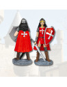 Figura medieval in resina modello Templare (19 cm.)