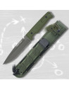 Coltello tattico K25 manico in gomma verde (28,2 cm.)