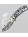 Coltello decorato Albainox modello Faces of Death