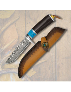 Coltello da caccia lama Damasco 73 strati (24,5 cm.)
