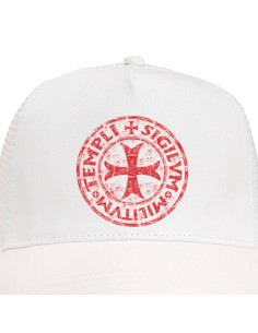 Cappellino bianco trucker Cavalieri Templari 2