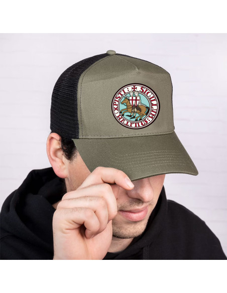 Cappellino verde trucker Cavalieri...