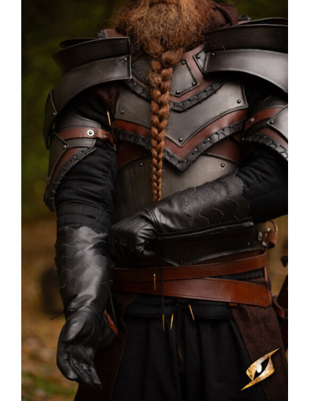 Guanti medievali a scaglie neri