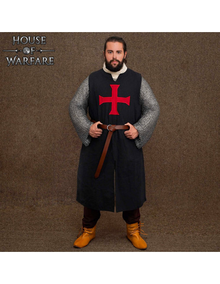 Tabardo medieval da crociato, colore...