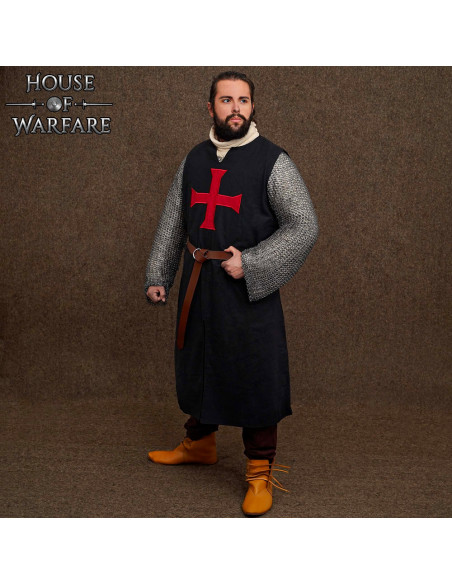 Tabardo medieval da crociato, colore...