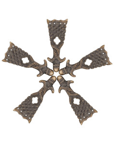 Pacchetto di 5 punte per cintura medievale in ottone...