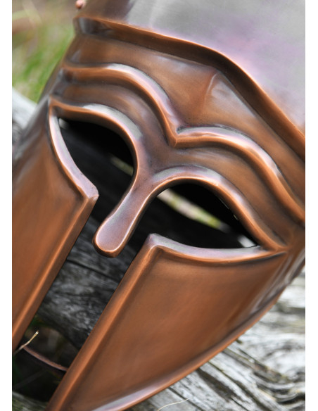 Elmo italo-corinzio, finitura anticata