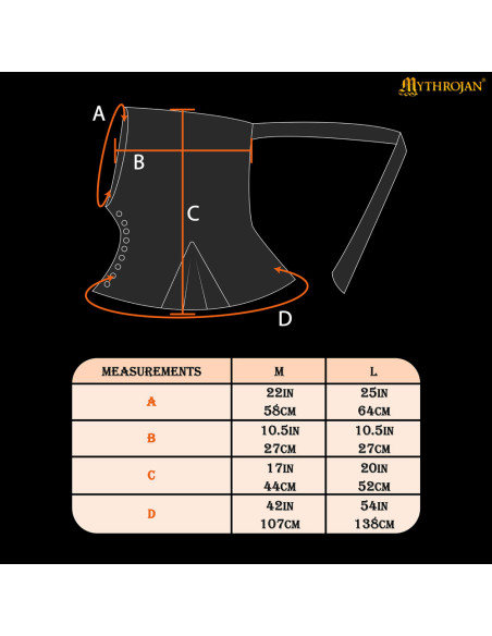 Gugel medieval in lana con bottoni XV...
