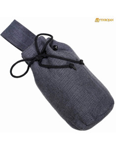 Borsa medievale per elemosina con cordino, colore grigio