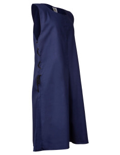 Tabardo medieval Wigand in tela blu 2