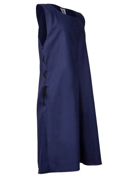 Tabardo medieval Wigand in tela blu