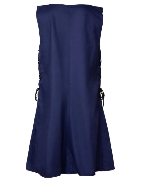 Tabardo medieval Wigand in tela blu