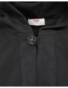 Cappuccio medievale con copri spalle, nero 2