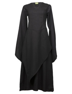 Abito medieval in cotone modello Galatea, colore nero