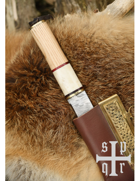 Coltello Sax Vichingo in acciaio Damasco Coltello Sax Vichingo in acciaio Damasco