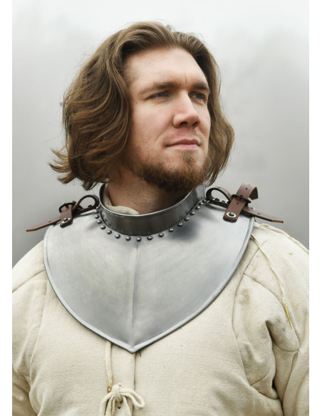 Gorjal medieval in acciaio (1,2 mm.)