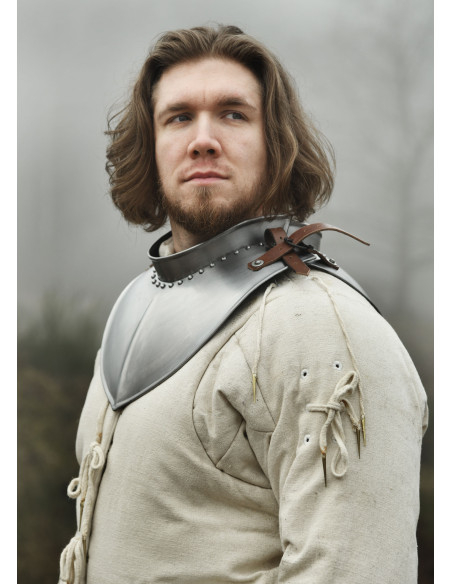 Gorjal medieval in acciaio (1,2 mm.)