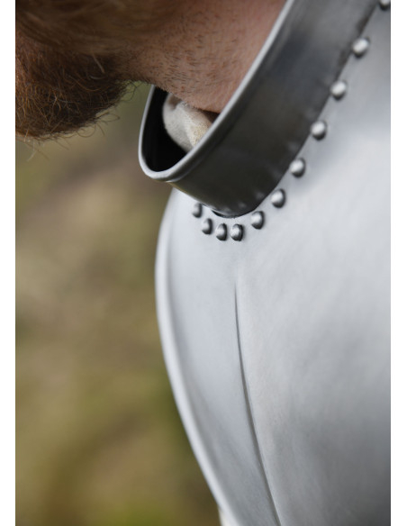 Gorjal medieval in acciaio (1,2 mm.)