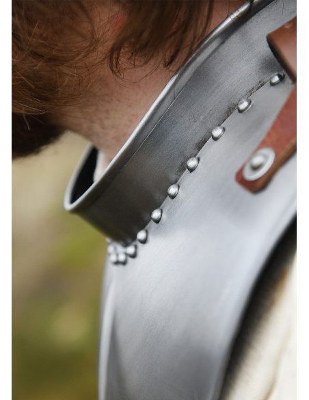 Gorjal medieval in acciaio (1,2 mm.)