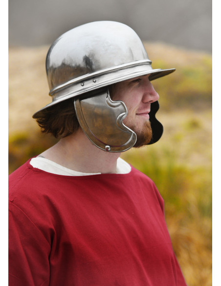 Elmo Gallico, tipo Alesia, in acciaio