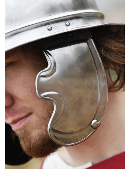 Elmo Gallico, tipo Alesia, in acciaio