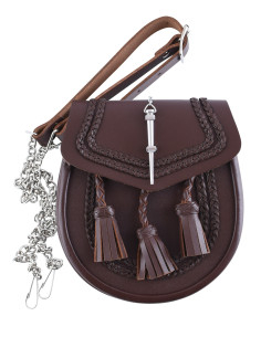 Borsa Sporran per kilt scozzese in marrone 2