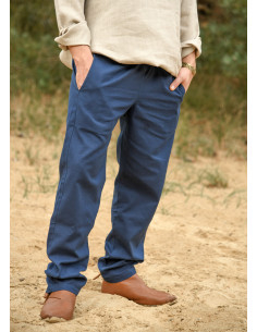 Pantaloni medievali Hagen in blu