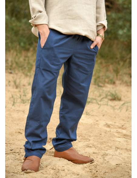 Pantaloni medievali Hagen in blu