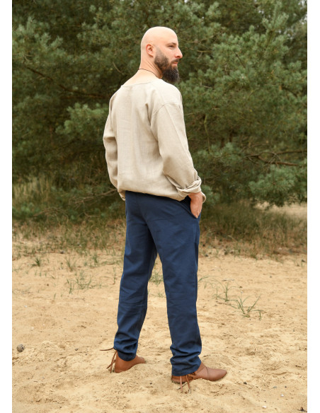 Pantaloni medievali Hagen in blu