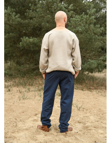 Pantaloni medievali Hagen in blu