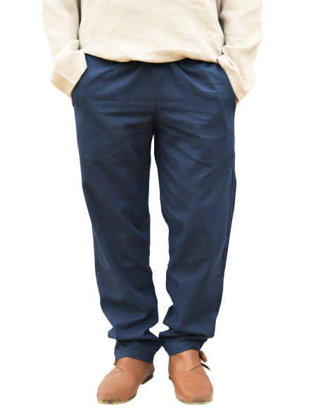 Pantaloni medievali Hagen in blu