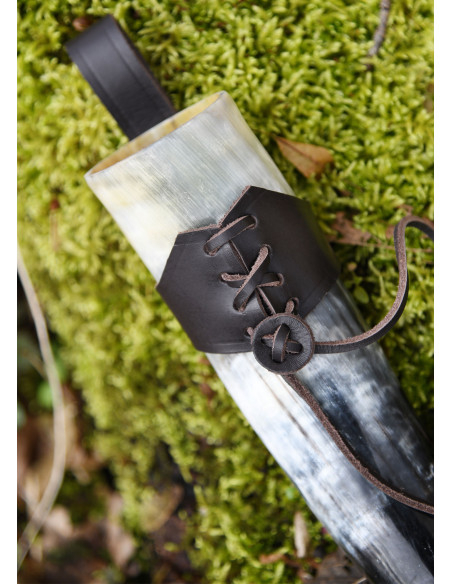 Fibbia porta corni grandi, marrone