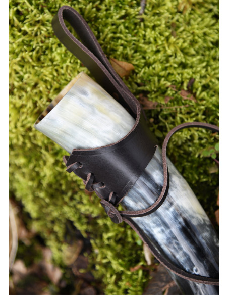 Fibbia porta corni grandi, marrone