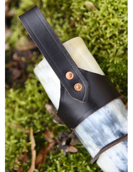 Fibbia porta corni grandi, marrone