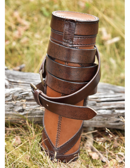 Capsa Romana portapergaminos in pelle