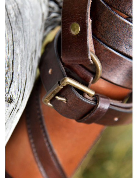 Capsa Romana portapergaminos in pelle