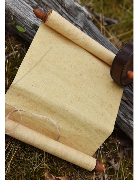 Capsa Romana portapergaminos in pelle