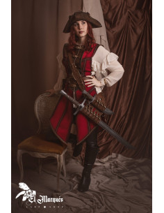 Giacca rossa per donne pirata