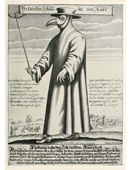 Set Dottore Peste: maschera e cappello