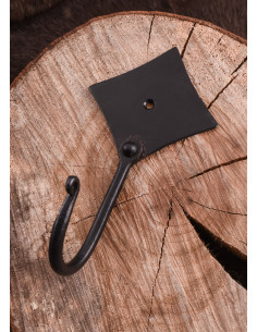 Supporto medievale in ferro battuto per appendere (12X8 cm.)