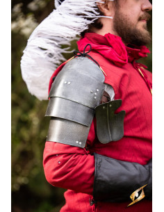 Spalliere medievali in acciaio modello Landsknecht,...