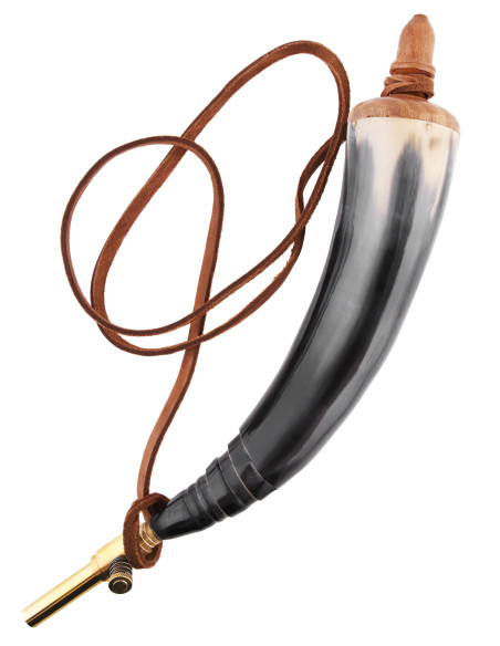 Polveriera in corno con tappo in...