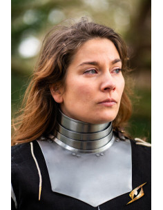 Gorjal medieval in acciaio modello Landsknecht, finitura...