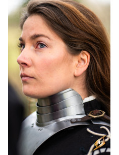 Gorjal medieval in acciaio modello Landsknecht, finitura... 2