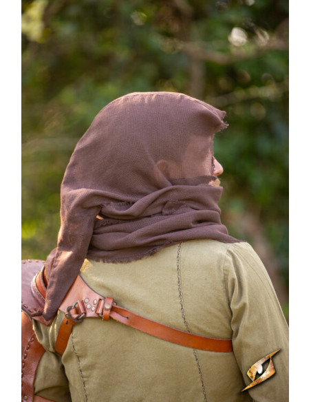 Cappuccio con scialle in chiffon,...