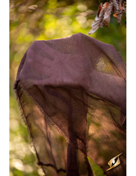 Cappuccio con scialle in chiffon,...