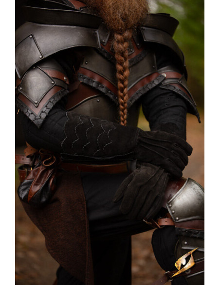 Guanti medievali a scaglie in pelle...