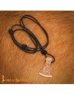 Ciondolo ascia celtica-vichinga, finitura bronzo 2