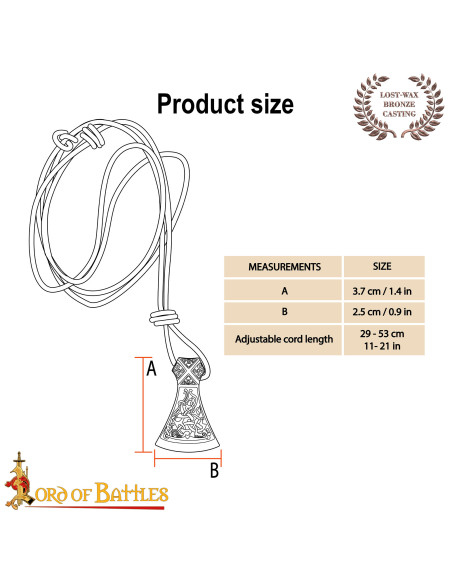 Ciondolo ascia celtica-vichinga,...