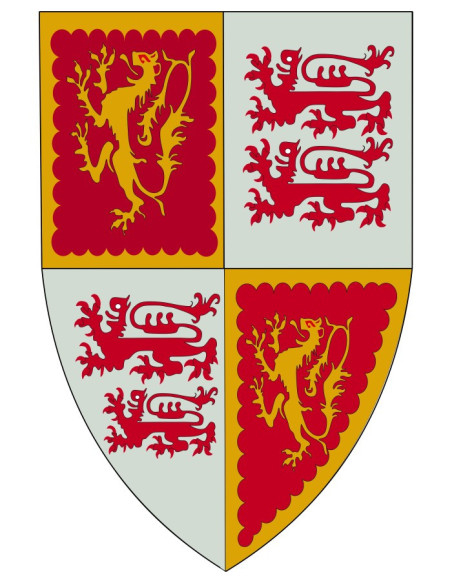 Stendardo medieval quartierato leoni...